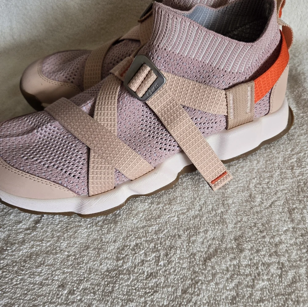 NWT Chaco Pink and Orange Knit Athletic sandal water shoe sneaker combo size 10
